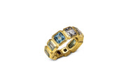 Todd Reed ring made with 18k yellow gold and Natural Montana sapphires(12.32cts.)